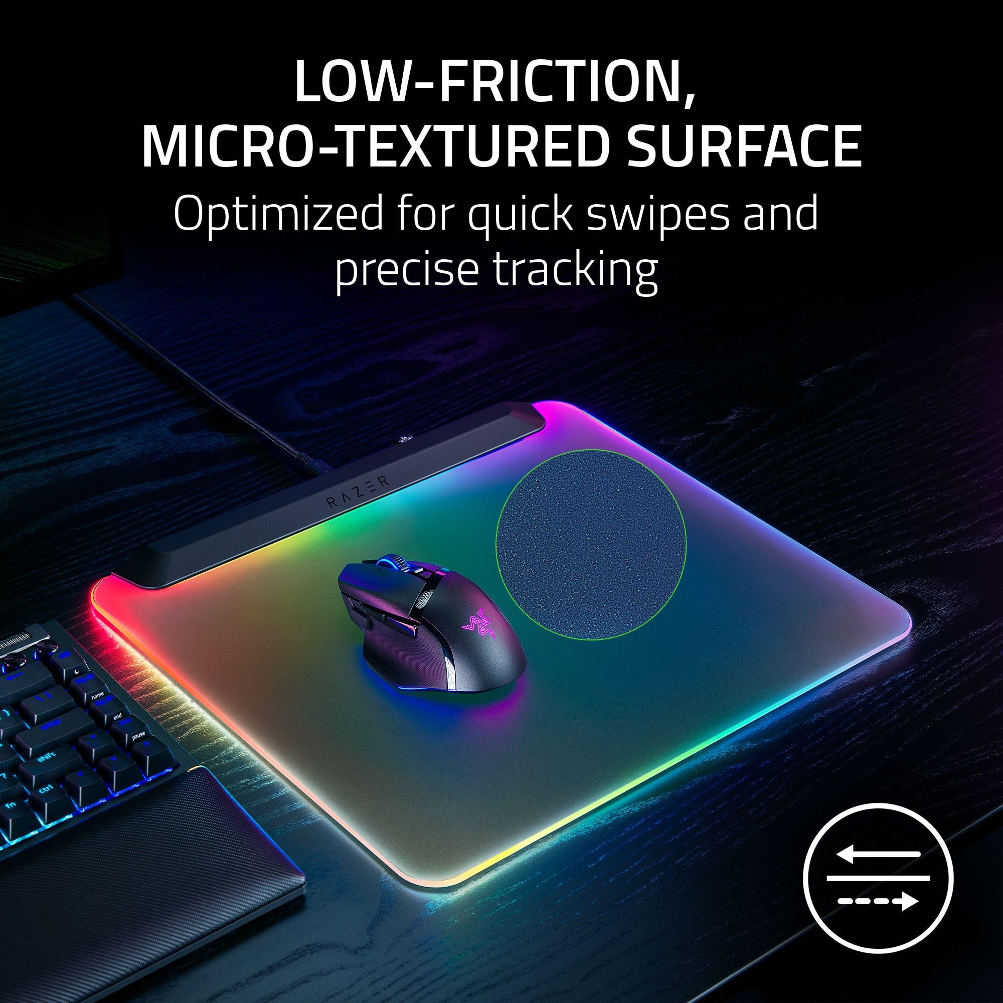 Razer Firefly V2 Pro Phantom RGB マウスパッド Amazon.com: Razer Firefly V2 Pro Fully Illuminated RGB